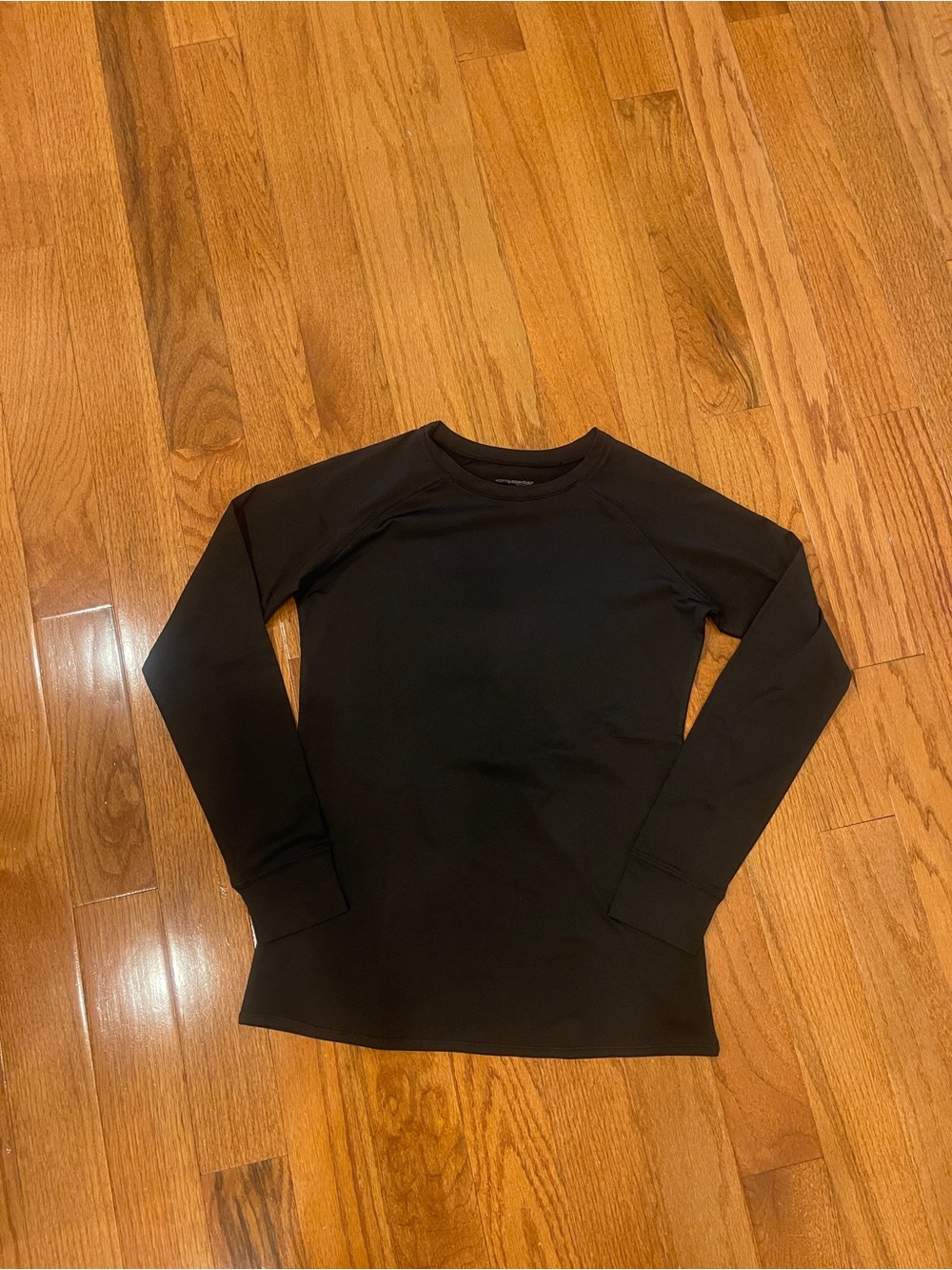 Warm Essentials Cuddl Duds Black Long Sleeve Athletic Shirt Medium